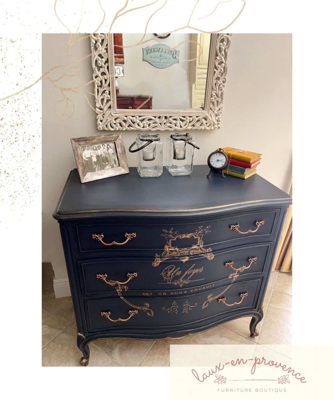 SOLD*** Vintage Drexel French Provincial 3-drawer Dresser “louis