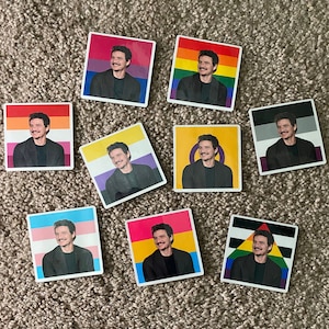 pedro pascal lgbtq+ stickers | the last of us | joel miller | bella ramsey | bumper stickers
