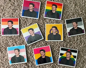 pedro pascal lgbtq+ pegatinas / el último de nosotros / joel miller / bella ramsey / pegatinas de parachoques