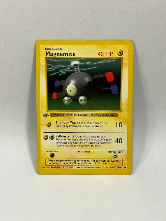 Base Set 1st Edition Shadowless Magnemite 53/102  Vintage WOTC - Pokmon  TCG - Etsy Canada