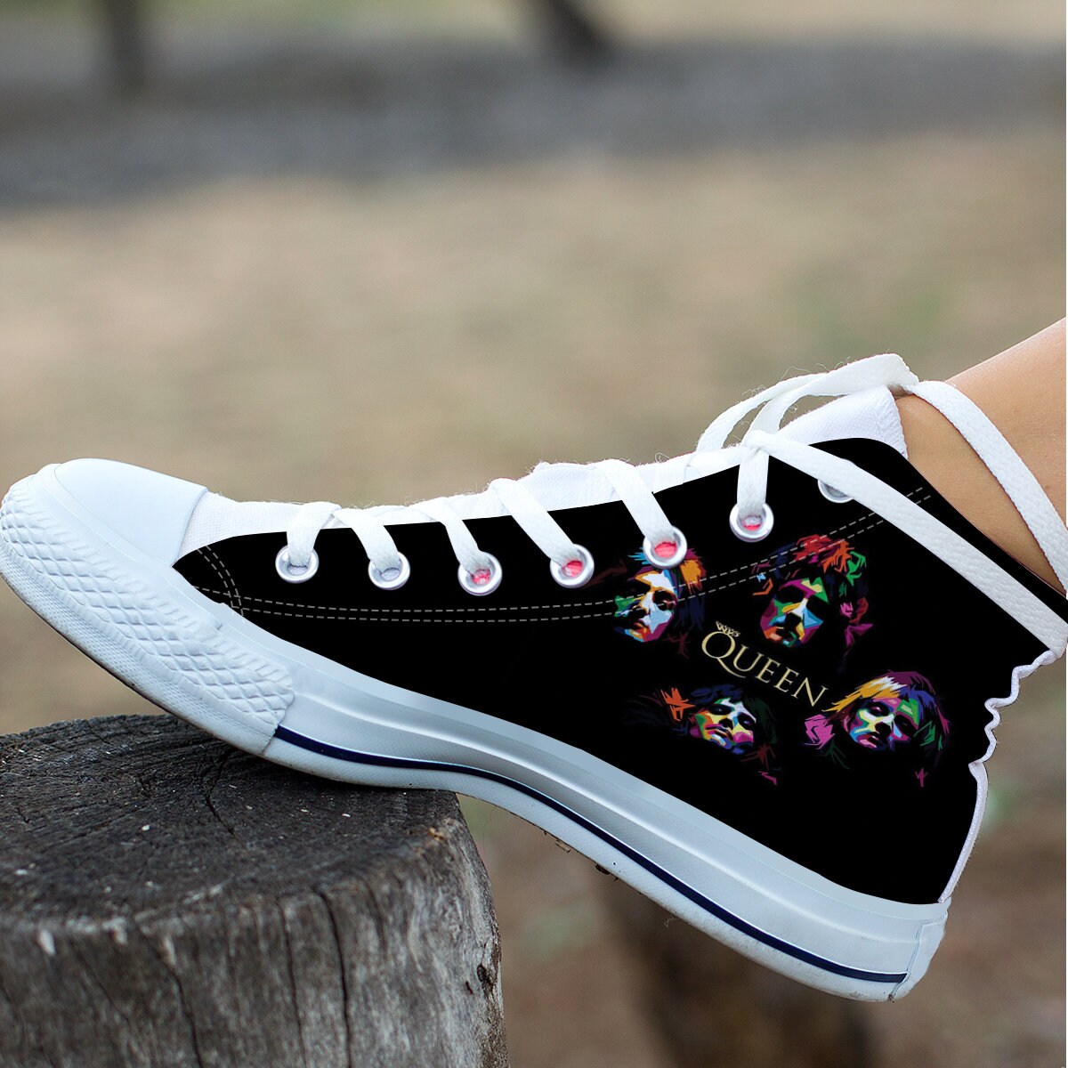 Queen Band Canvas High Top Shoes Trending 2021 Shoes Brian Etsy