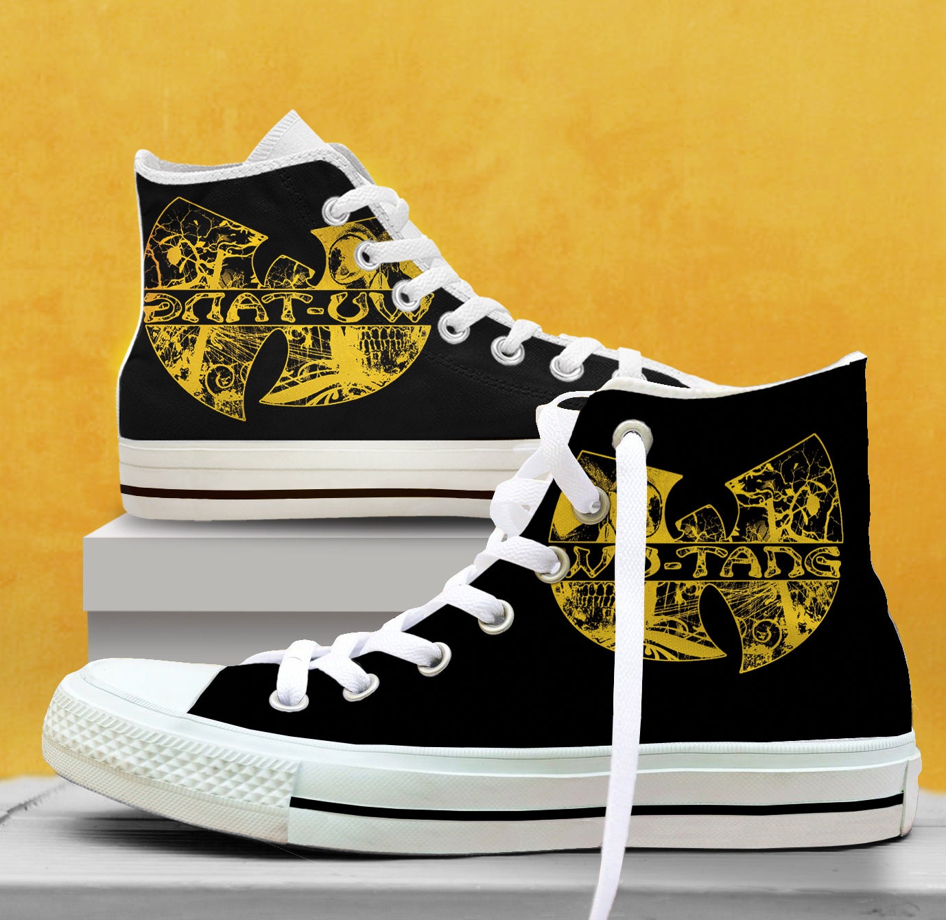 Wu-Tang Clan Canvas High Top Shoes Trending 2021 Shoes RZA | Etsy