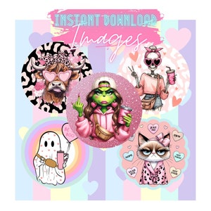 TÉLÉCHARGEMENT IMMÉDIAT - Images PNG de la Saint-Valentin - papier cartonné pour les Freshies, sous-verres de voiture, t-shirts et plus - Saint-Valentin - Boujee Valentines - numérique
