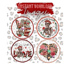 TÉLÉCHARGEMENT INSTANTANÉ - Images PNG de la Saint-Valentin - Papier cartonné pour Freshies, Sous-verres de voiture, T-Shirts & Plus - Saint-Valentin - vintage - Rétro - Numérique