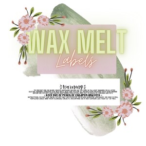 ROLL OF 325 - Wax Melt Warning Labels, Custom Warning Labels for Wax Melts, Candle Squares Labels, Custom Address Labels, Candles Labels