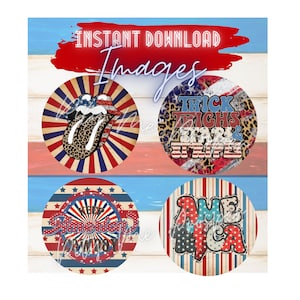 TÉLÉCHARGEMENT INSTANTANÉ - Images PNG patriotiques - Carton pour Freshies, sous-verres de voiture, T-Shirts et plus - Quatrième juillet - Joyeux 4 - Numérique
