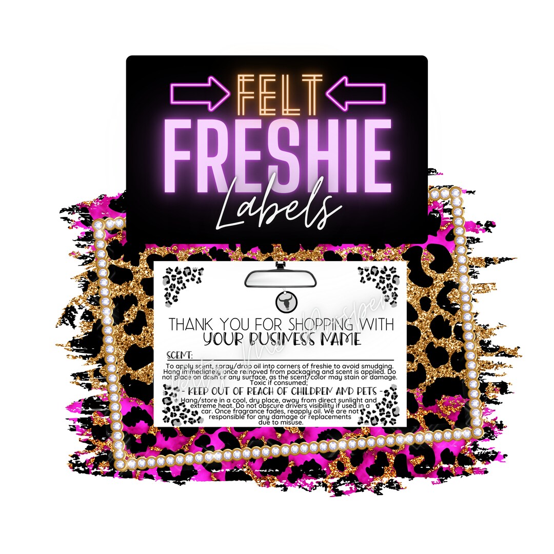 ROLL OF 250 Large Car Felt Freshie Warning Labels, Custom Labels for