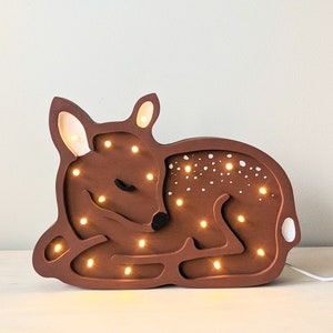 Handmade wooden deer night light – LED lamp