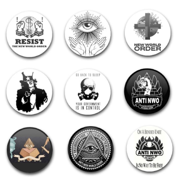 1" 25mm Button Badge X9 New World Order