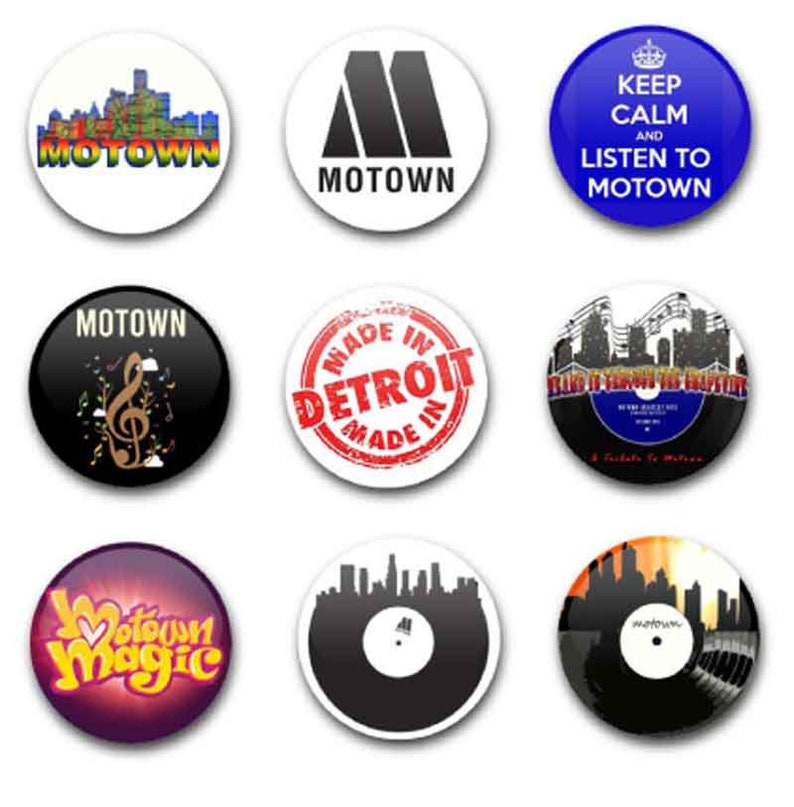 1 25mm Button Badge X9 MOTOWN image 1