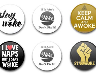 Woke Badge - Etsy