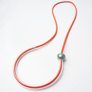 Go With The Flow elastic cord long necklace K2289