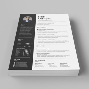 Plantilla de CV de CV profesional en Word + Carta de presentación gratuita / Plantilla de CV de descarga instantánea para enfermeras * VENTA *