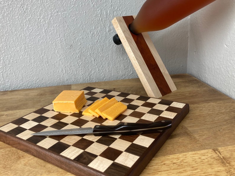Maple and Walnut Checkerboard, Serving Tray, Cutting Board, Charcuterie