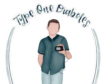 Ritratto personalizzato del guerriero del diabete di tipo uno