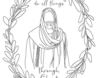 Thème du Christ et de la jeunesse 2023 Coloriage Téléchargement numérique