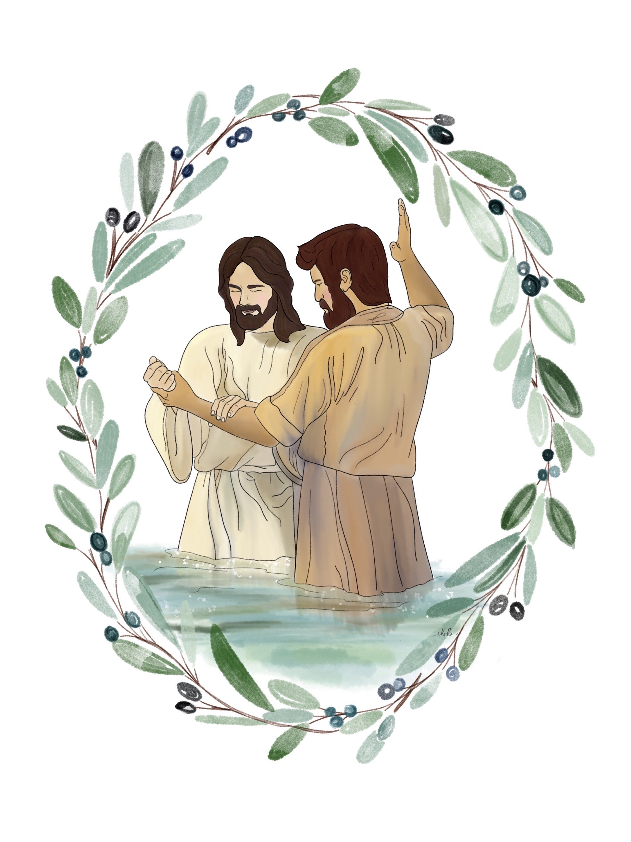 Lds Jesus Baptism Clipart