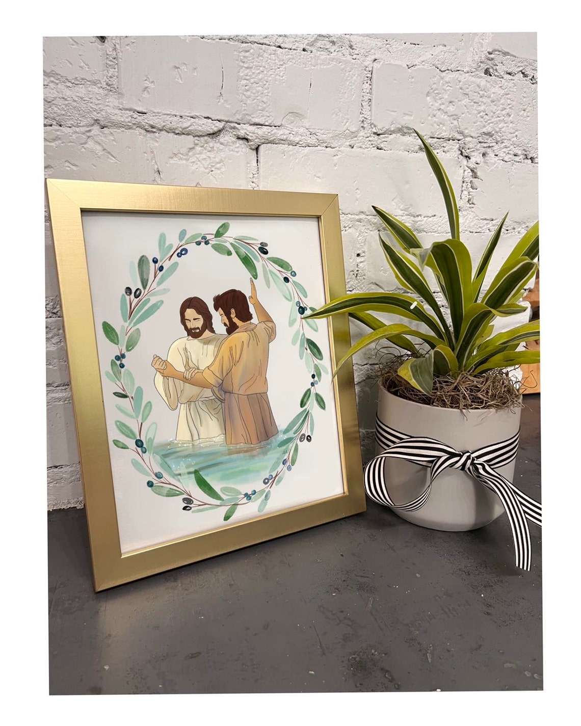 Baptism Watercolor Etsy