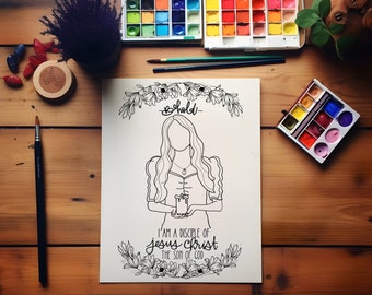 Página para colorir do tema juvenil 2024 - jovem