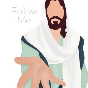 Christ “Follow Me” Digital Watercolor