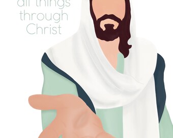 Cristo Gioventù Tema Acquerello Digitale