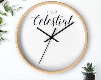 Pense Celestial - Relógio de Parede