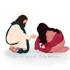 Christ “Be Not Afraid” Watercolor Digital Download