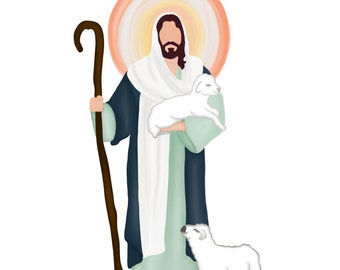 Download digital em aquarela do Cordeiro de Deus