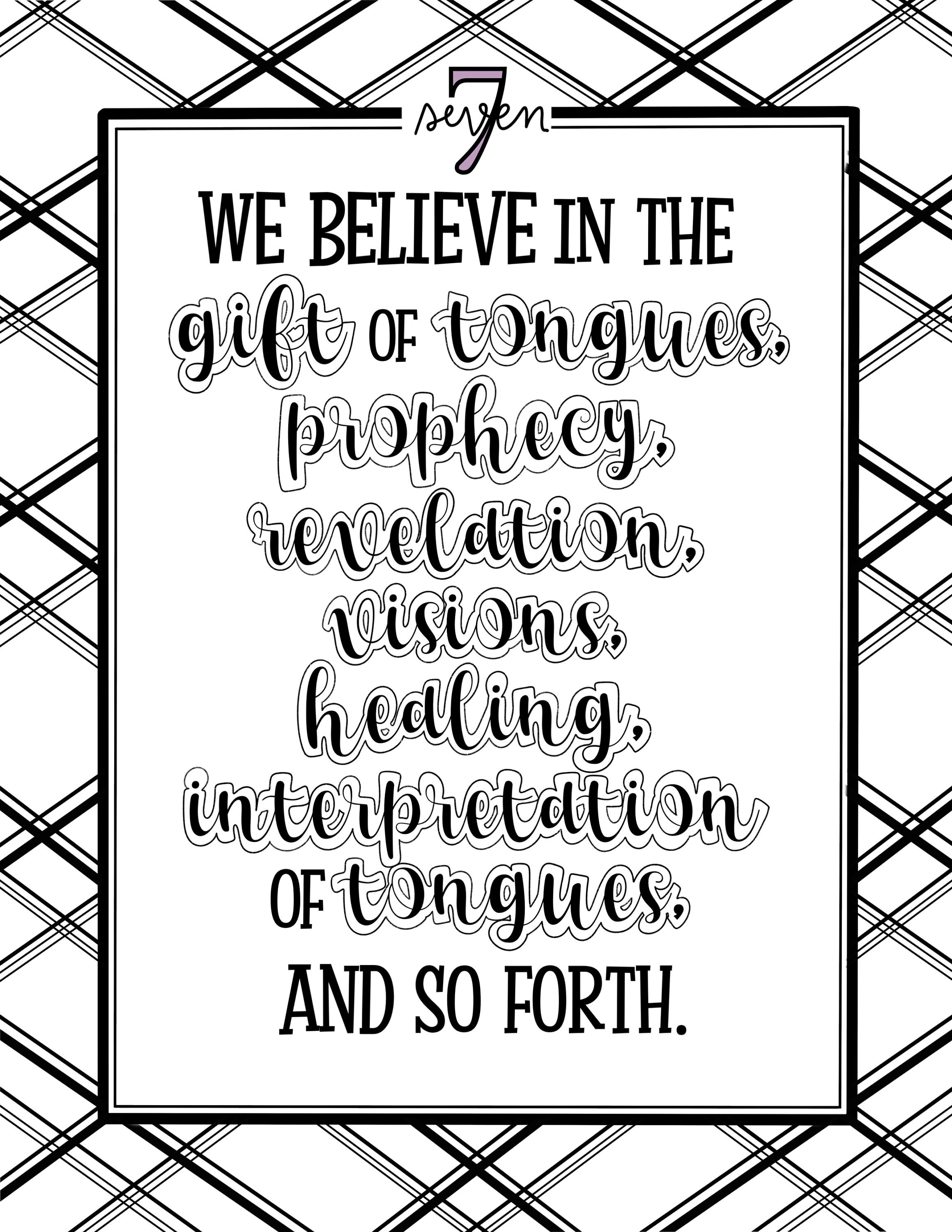 Articles of Faith Coloring Pages and Display Package Digital Downloa - Etsy