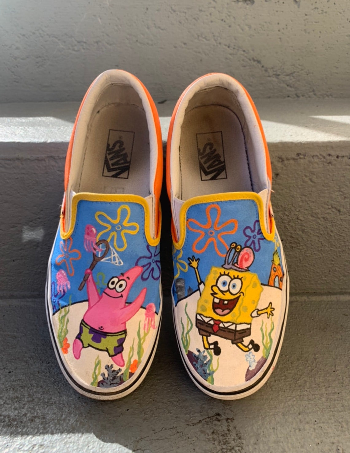 SpongeBob SquarePants custom shoes | Etsy