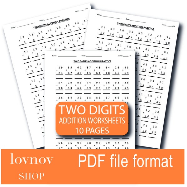 Elementary School Work Sheets - Etsy