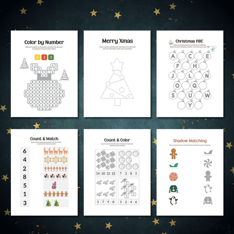 40 Printable Christmas Activities Christmas Activity for - Etsy