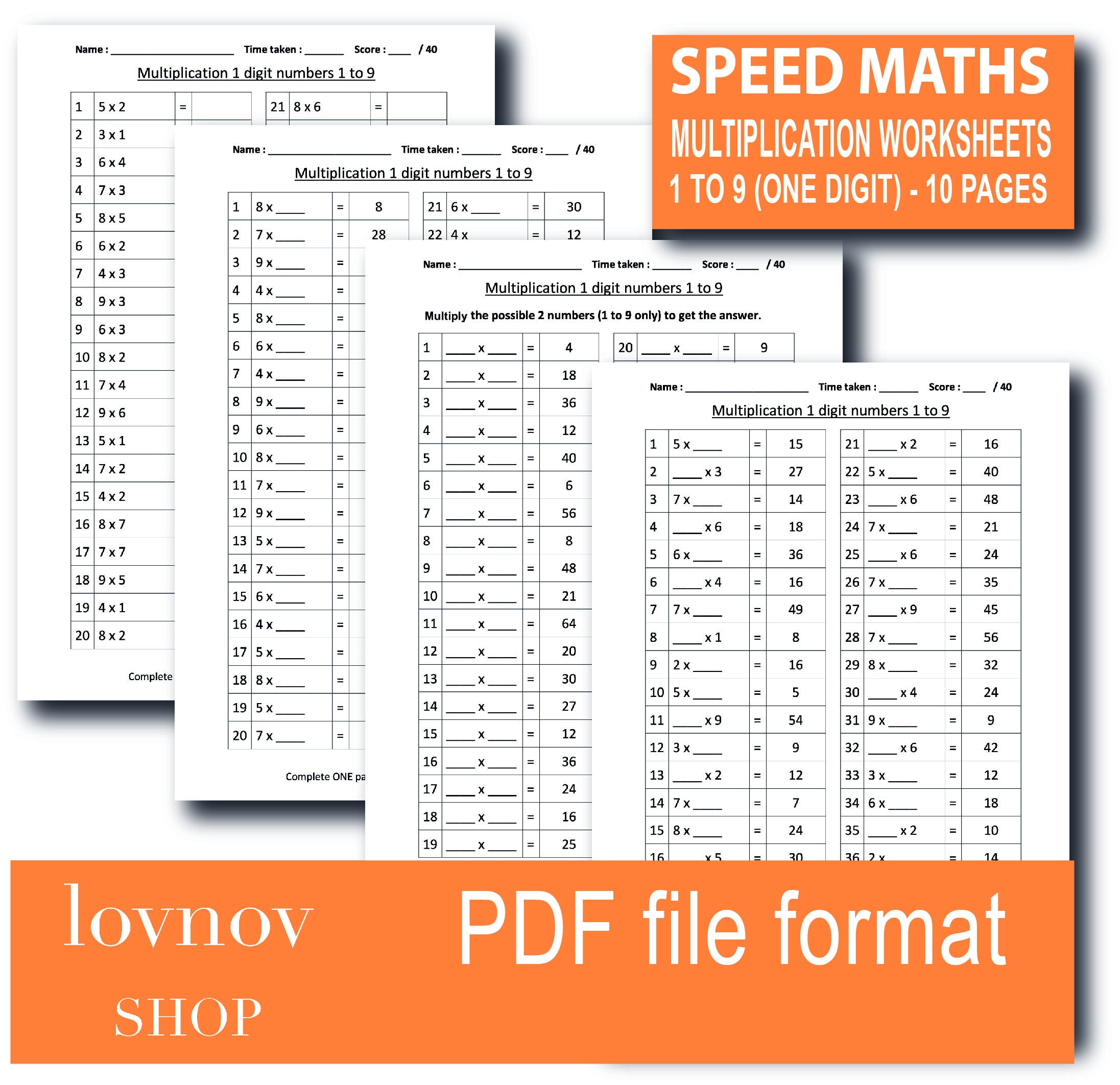 Speed Math Challenge Speed Math Challenge : mathsprint β ILOC