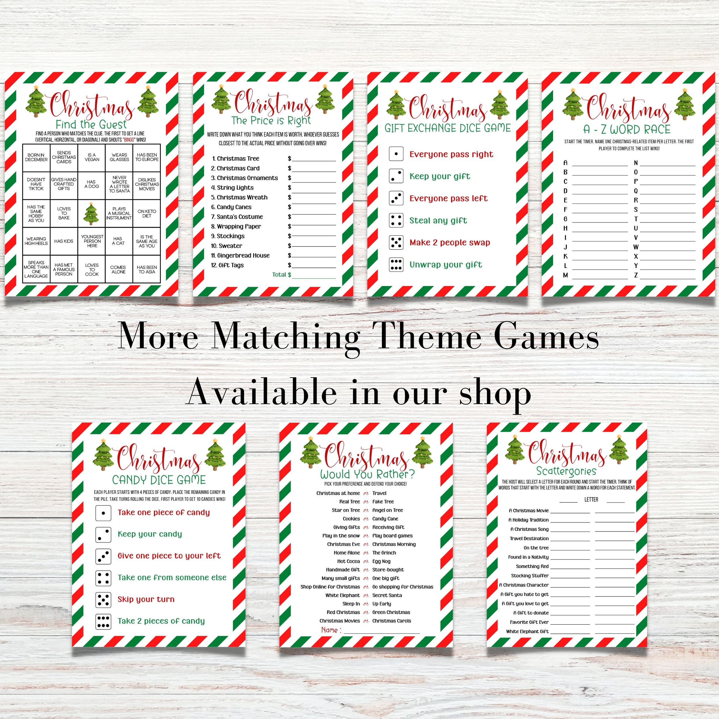 Christmas Candy Dice Game, Christmas Party Games for Kids, Kids Games