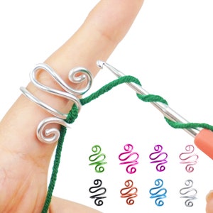 Adjustable Size Yarn Ring Cat Ears Crochet Ring Beginner Knitting Crocheting  Loop Thread Wrapped Rings Tension Regulator Tool - AliExpress