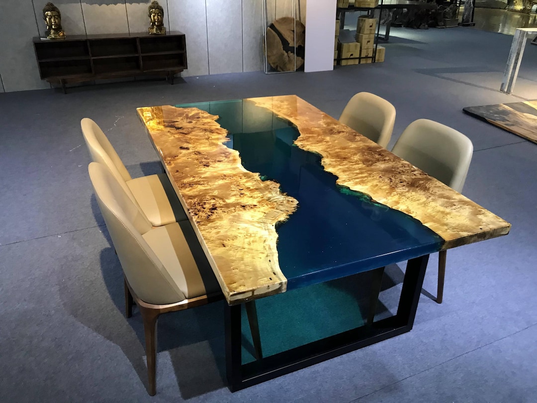 Personalized River Epoxy Resin Table, Live Edge Wood, Handmade - Etsy