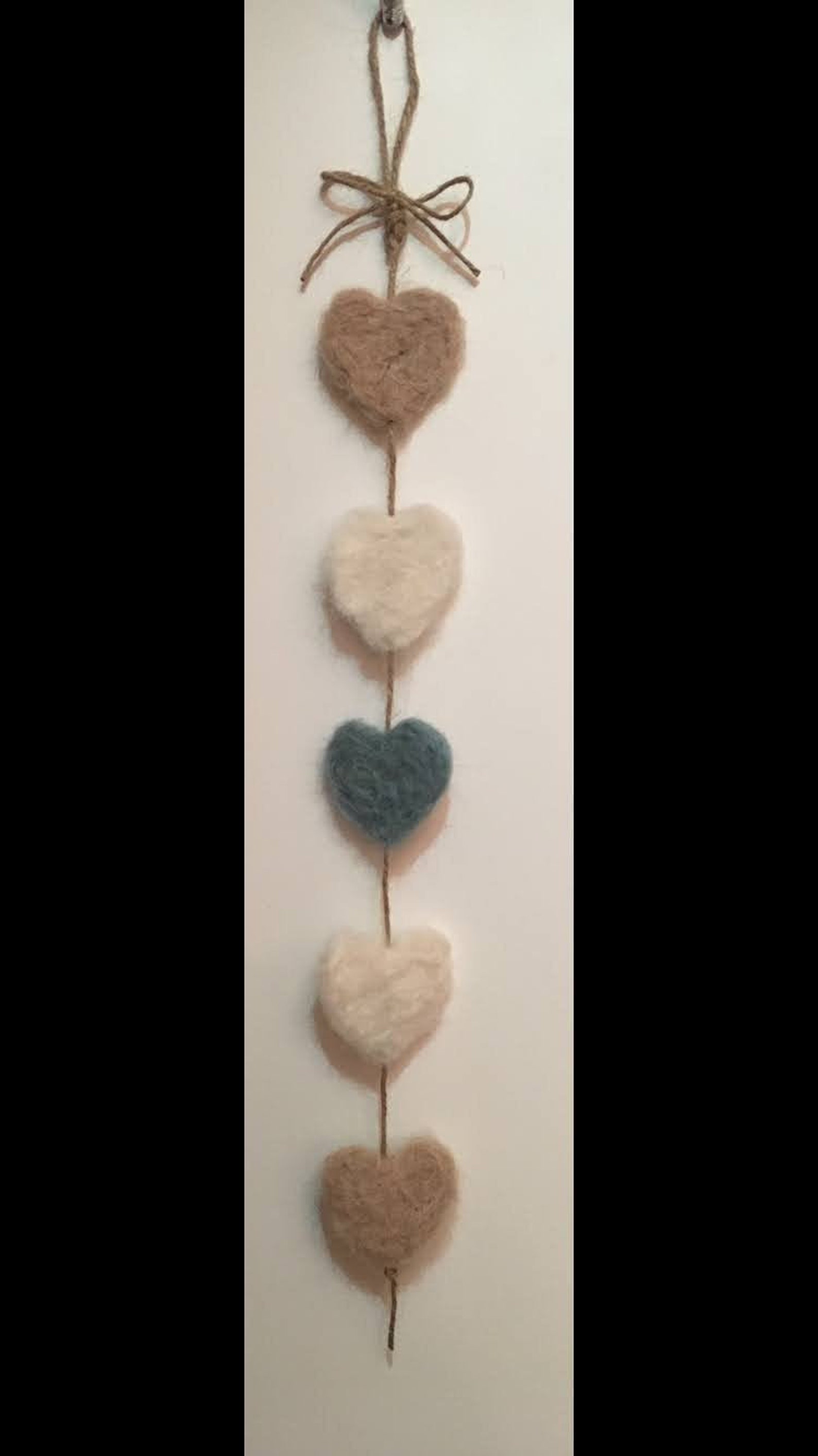 Vertical Heart Garland Wall Hanging a Perfect Gift of Etsy