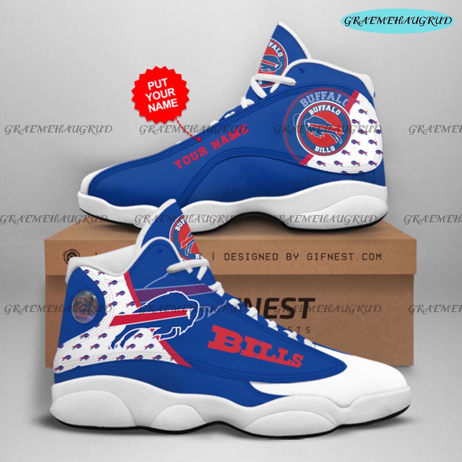 Buffalo Bills Air Jordan 13 Basketball Shoes AJ13 Low help Air | Etsy