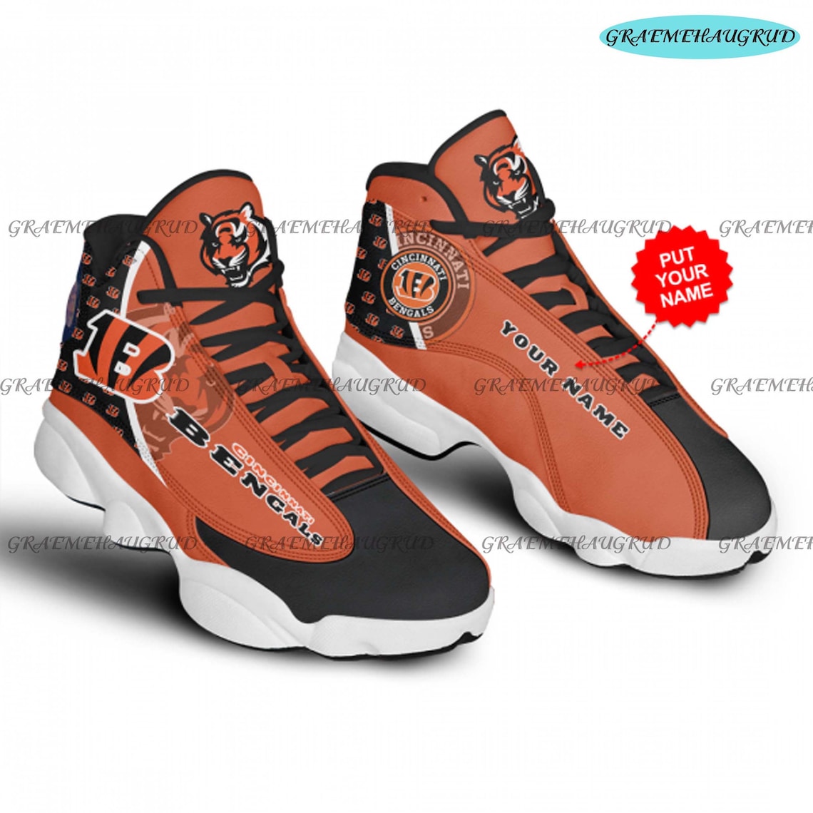 Cincinnati Bengals Air Jordan 13 Basketball Shoes AJ13 Low