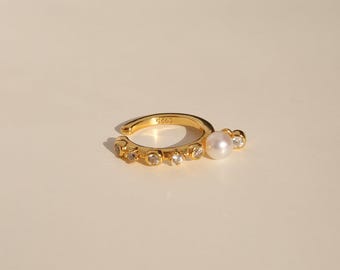 Pendiente de oreja Ember - Vermeil de oro - Trepador de oreja