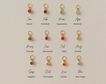 Birthstone Earring Charms - Build Your Own Earrings - 14k Gold Filled - Personalized Earring-  Gift For Her