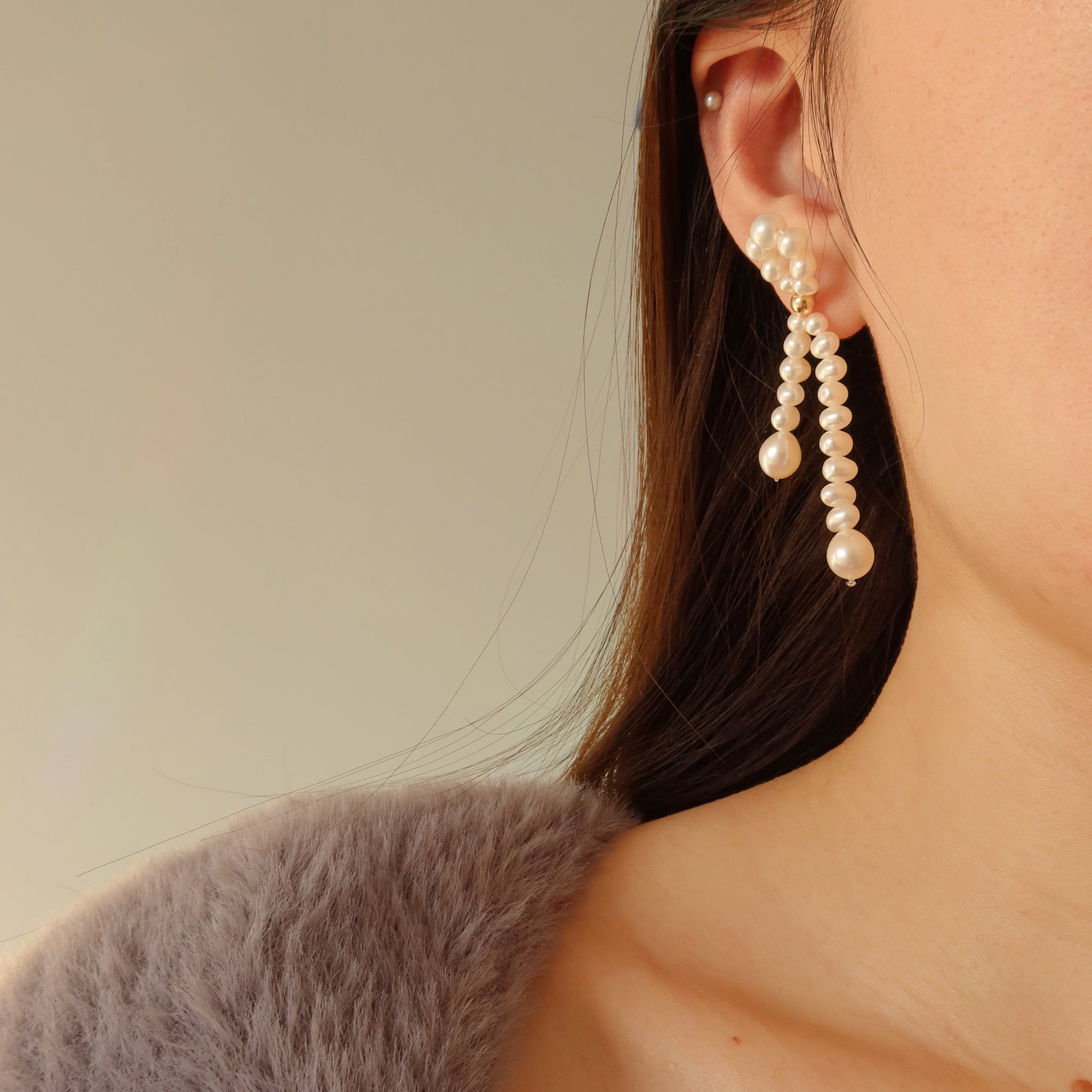 Bow Tie Diamond and Pearl Earrings – Linneys Jewellery