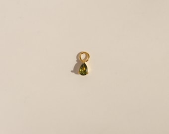 Olive Earring Charms - CZ Stone Charms - Build Your Own Earrings - Earring Charm For Hoops - Customized Earrings