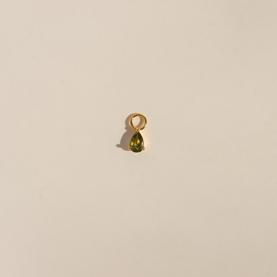 Olive Earring Charms - CZ Stone Charms - Build Your Own Earrings - Earring Charm For Hoops - Customized Earrings