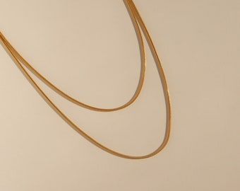 Snake Chain Necklace - 14k Gold Filled Chain - Layering Necklace - Gold Layering Chain - Phoebe