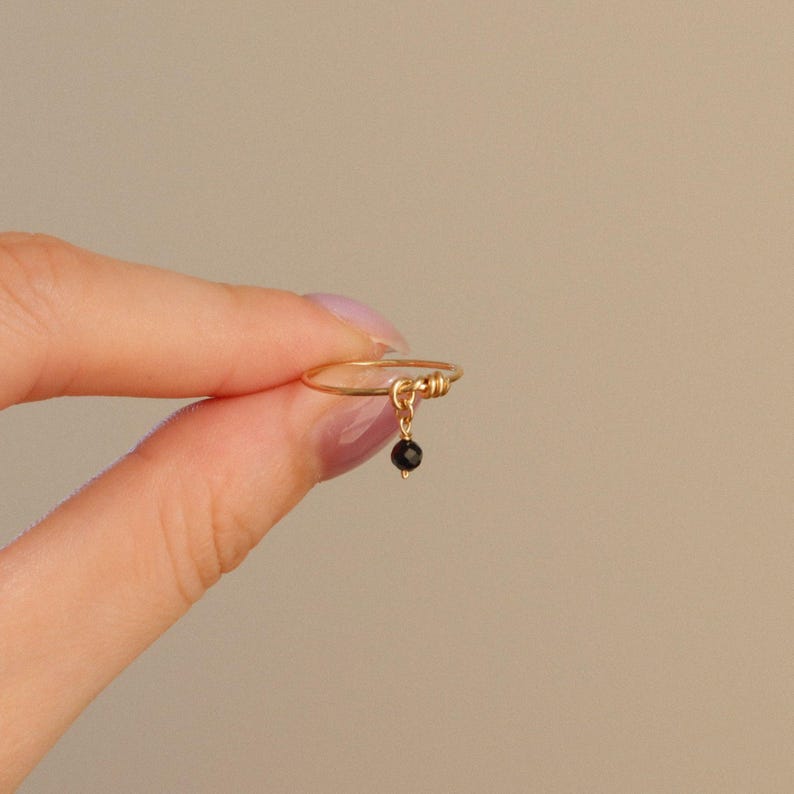 Gabi Rings - Gold Filled Stacking Rings - Wire Wrapped Rings - Pearl ...