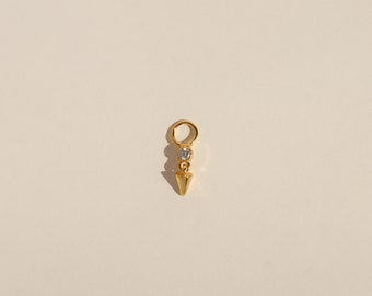 Spike Droplet Earring Charms - CZ Stone Charms - Build Your Own Earrings -  Earring Charm For Hoops