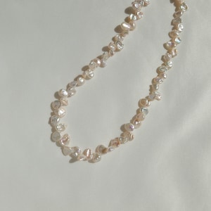 Petal Pearl Necklaces - Pearl Strand Necklace - Keshi Pearl Necklace - Gift For Her