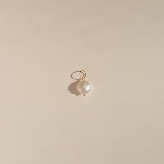 Small Baroque Pearl Earring Charm - Freshwater Pearl Charms - Earring Charm For Hoops - Add a Charm To Your Earring - Custom Earrings