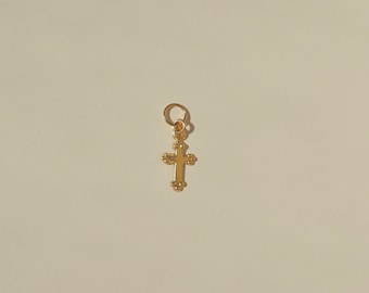 Cross Earring Charm - 14k Gold Filled - Add a Charm To Your Earring -Custom Earring - Gold Cross Pendant